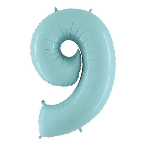 Pastel Blue Number 9 Balloon - 40" Foil