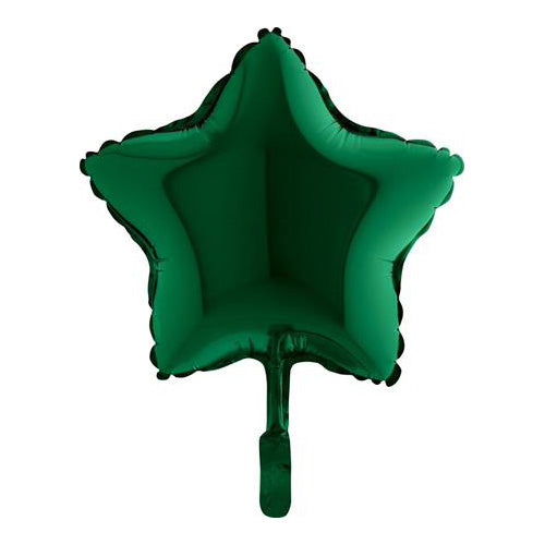 Dark Green Star Mini Shape Air-Filled Balloon – 9″ Foil