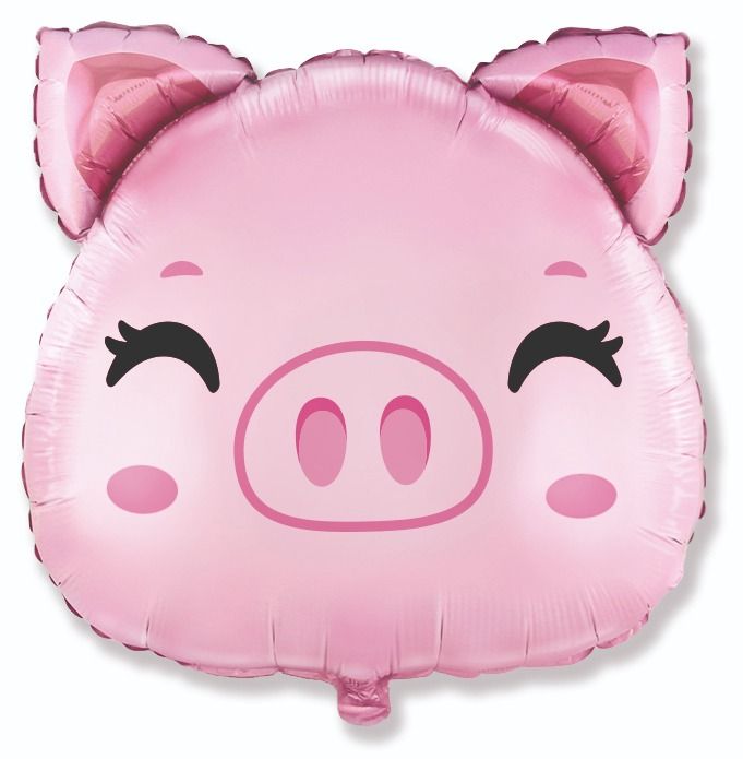 Pig Head Mini Shape Balloon – Foil 14"