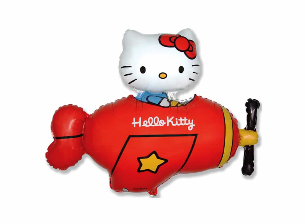 Hello Kitty Red Plane Supershape Balloon - Foil