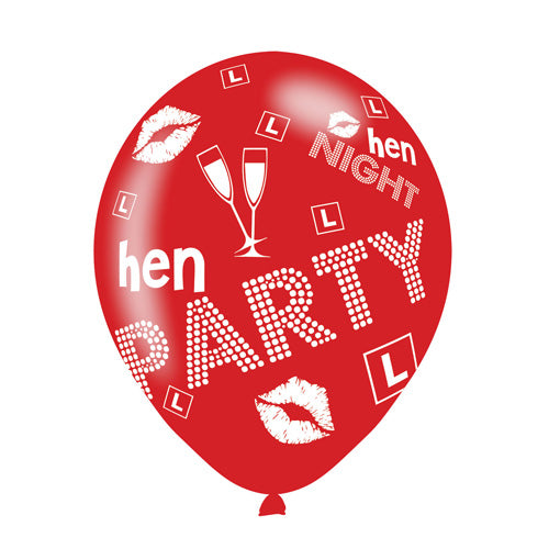 Hen Party Balloons - 11" Latex (6ct)