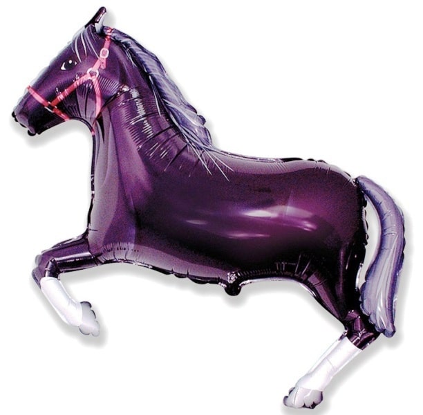Black Horse Supershape Balloon - Foil