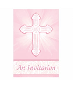 Pink Religious Invitations