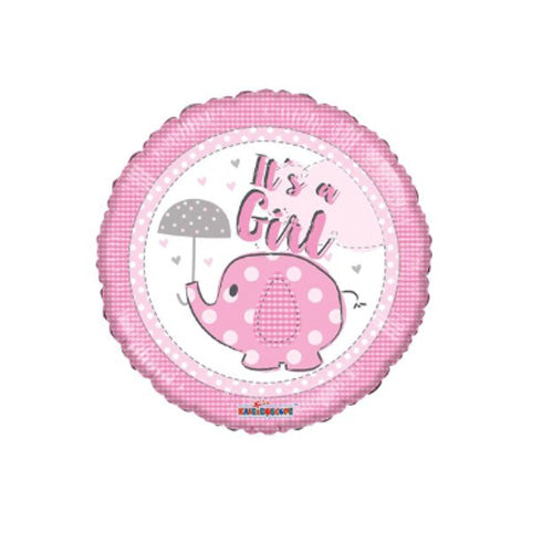 It’s A Girl Elephant Balloon - 18 Foil