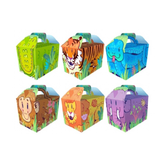 Cartoon Jungle Food Box - (10ct)