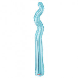 Light Blue Curly Zig Zag Shape Balloon - Foil