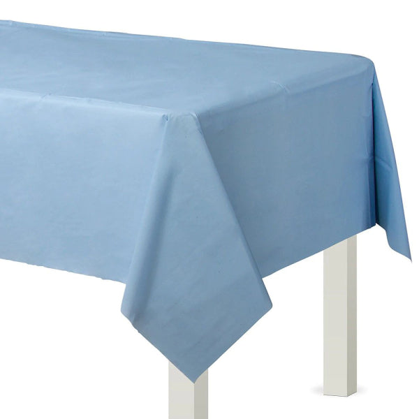 Pastel Blue Rectangular Plastic Tablecovers 1.37m x 2.74m - 1 PC