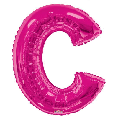 Pink Letter 'C' Balloon - 34" Foil