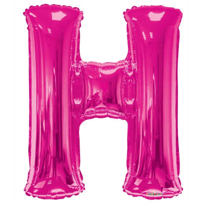 Pink Letter 'H' Balloon - 34" Foil