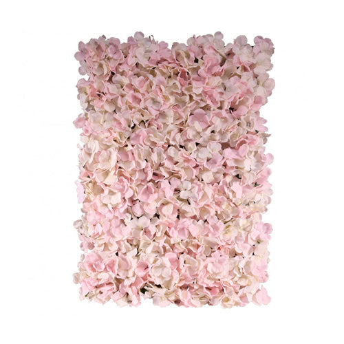 Light Pink & White Hydrangea Flower Wall Panel - (40 x 60cm)