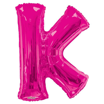 Pink Letter 'K' Balloon - 34" Foil