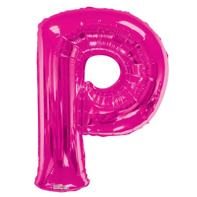 Pink Letter 'P' Balloon - 34" Foil