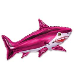 Pink Shark Supershape Balloon - Foil