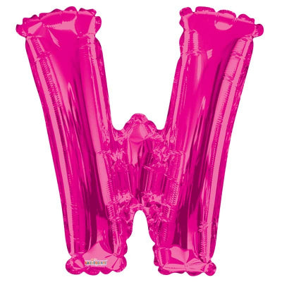 Pink Letter 'W' Balloon - 34" Foil