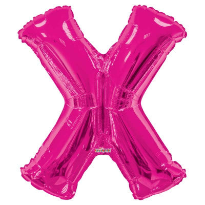 Pink Letter 'X' Balloon - 34" Foil