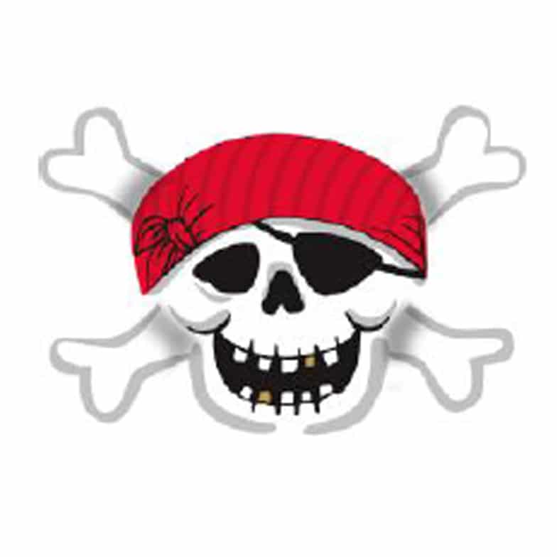 Pirate Skull Supershape Balloon - Foil