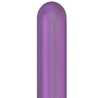 Purple Chrome Modelling Balloons - 260Q Latex (100ct)