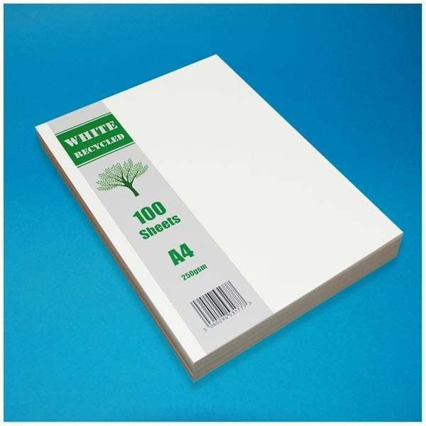Craft UK A4 White Recycled Cardstock Pack