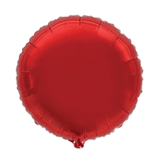 Red Metallic Round Balloon - 30" Foil
