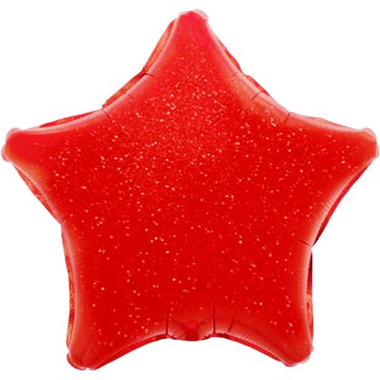 Red Holographic Star Balloon - 19" Foil