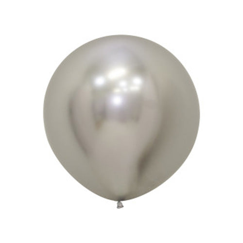 Reflex 981 Silver Balloons - 24" Latex (3ct)