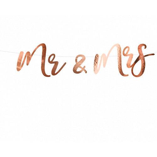 Rose Gold Mr & Mrs Banner - (1ct)