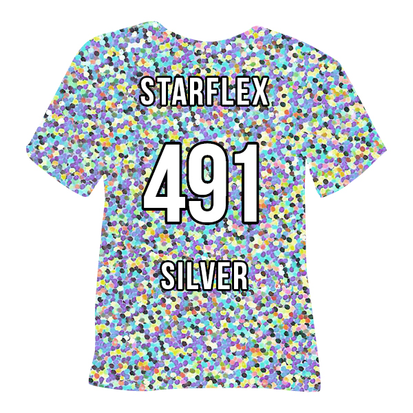 Silver Starflex Heat Transfer Vinyl - (1m x 500mm)