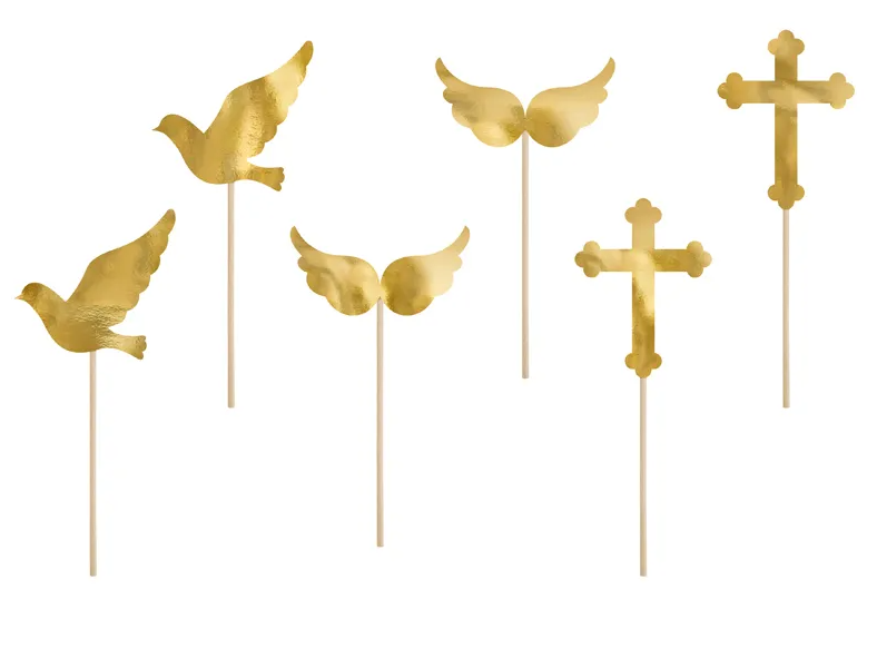 First Communion Cupcake toppers - 6pc (8.5 x 11 cm)