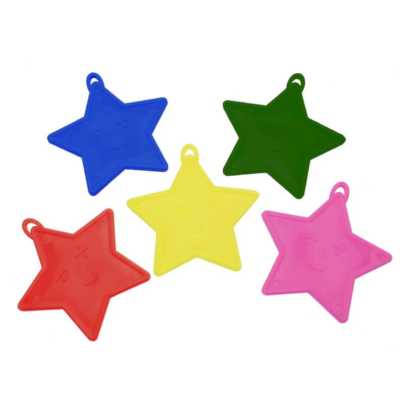 Assorted Primary Star Shape Balloon Weights - (50ct)