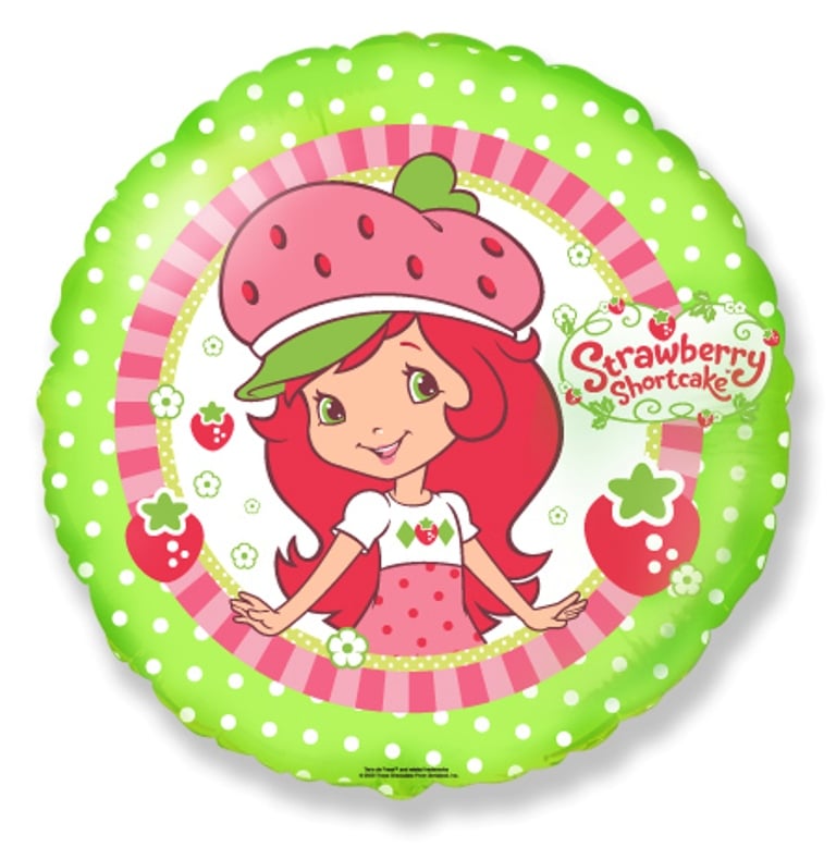 Green Strawberry Shortcake Round Balloon - 18" Foil