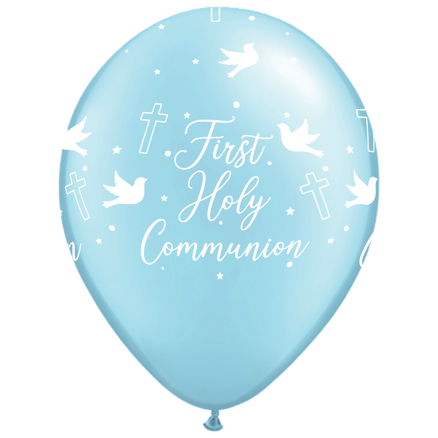 Pearl Light Blue 1st Holy Communion Balloons - 11" Latex (25ct)