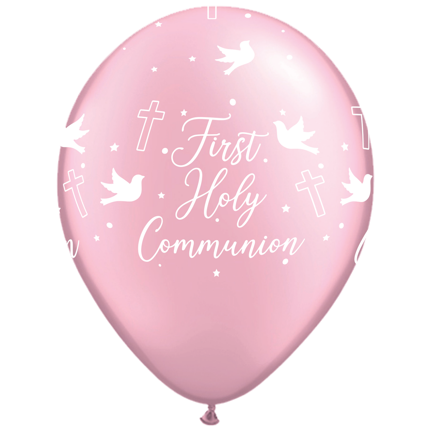 Pearl Pink 1st Holy Communion Balloons - 11" Latex (25ct)