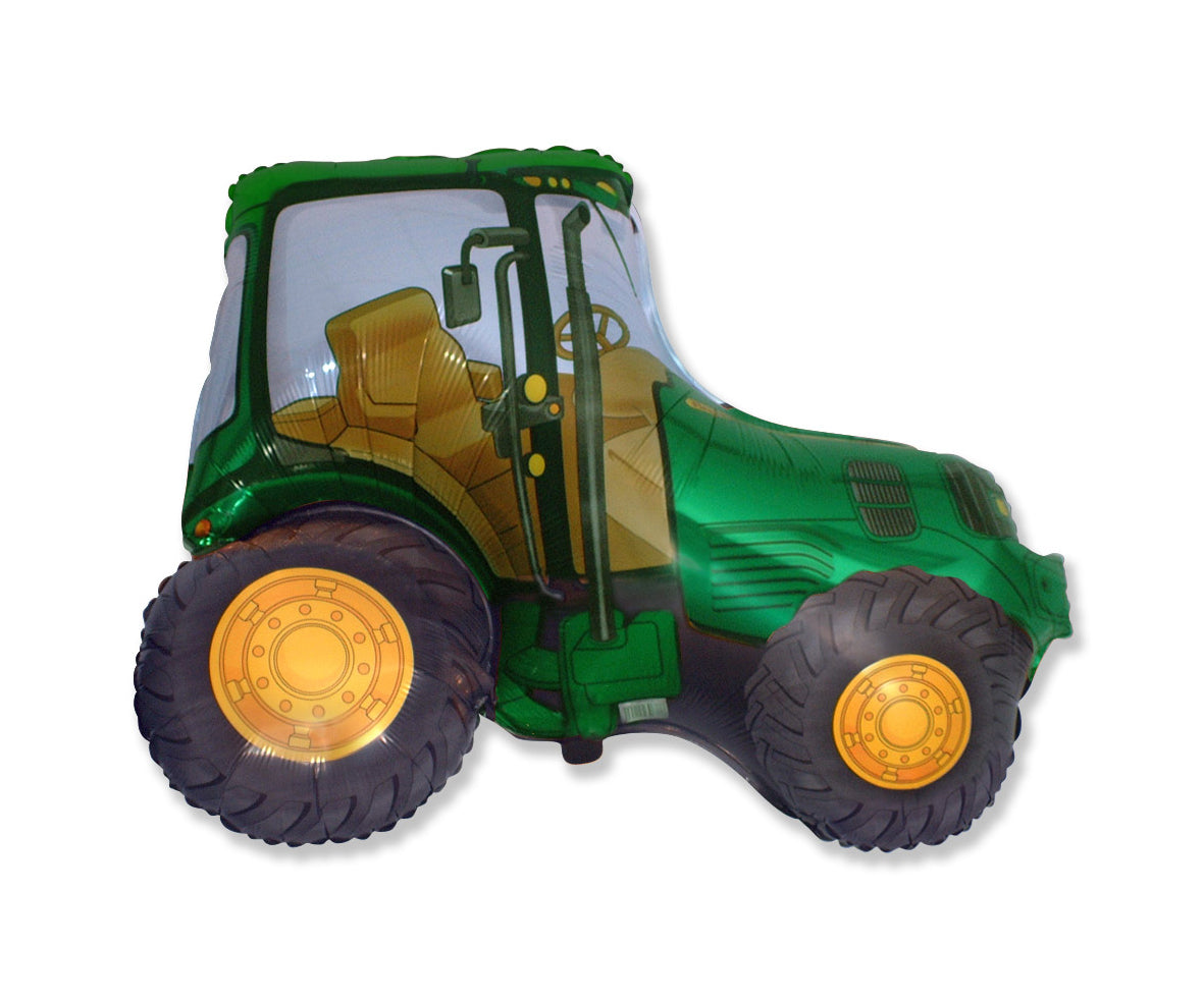 Green Tractor Supershape Balloon - Foil 30" X 37"  76cm X 94cm