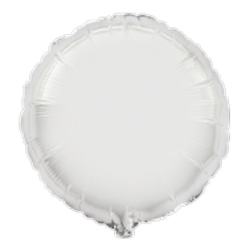White Round Balloon - 18" Foil