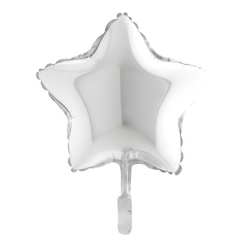 White Star Balloon - 4" Foil