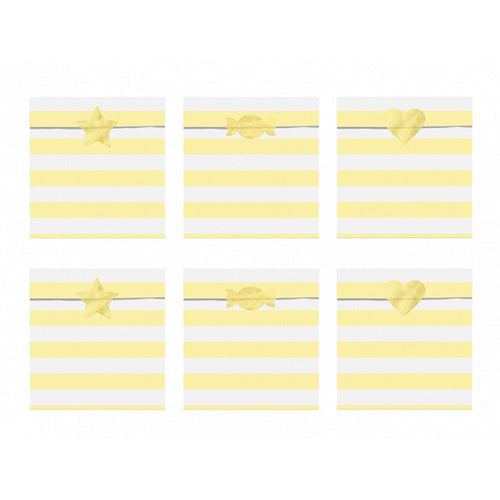 Light Yellow Treat Bags - (6ct)