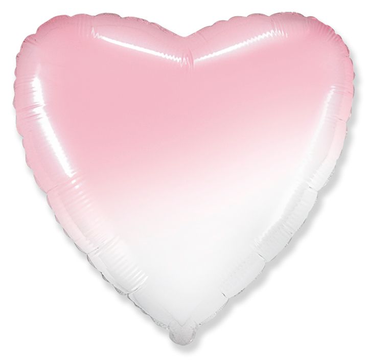 Pastel Gradient Pink Heart Balloons -18" Foil