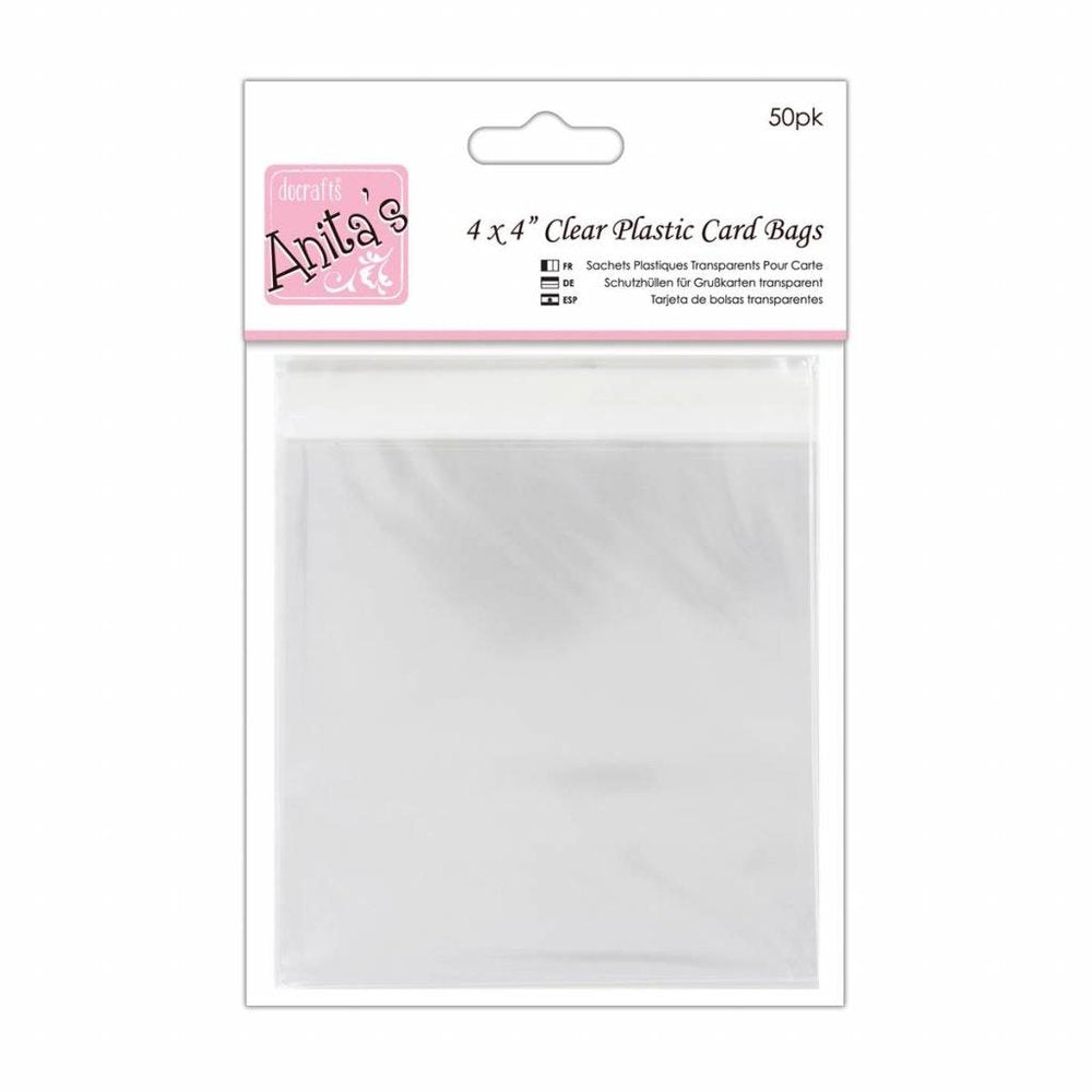 Clear Plastic Card Bags 4x4 Inch - 1PKG/50