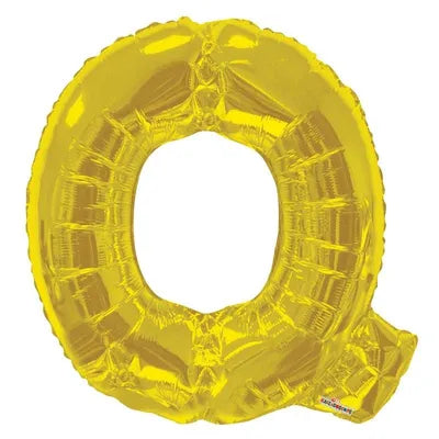 Gold Letter 'Q' Balloon - 34" Foil