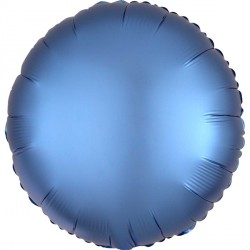 Azure Satin Luxe Round Balloon - 18" Foil