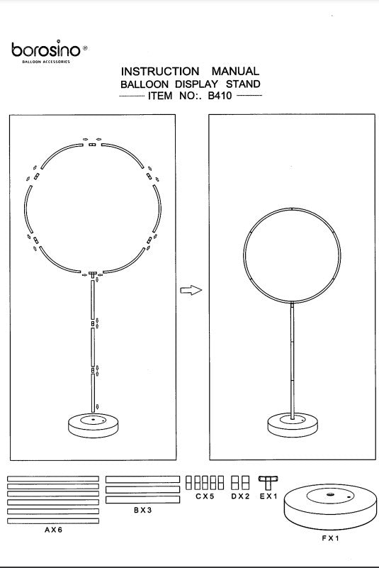 Balloon Ring Stand - Metal 2.2m