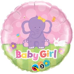 Baby Girl Elephant Balloon - 18" Foil