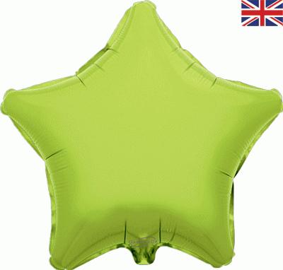 Lime Green Star Balloon - 19" Foil