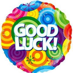 Good Luck Rainbow Circles Balloon - 18" Foil