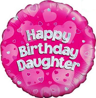 Holographic Happy Birthday Daughter Balloon - 18" Foil