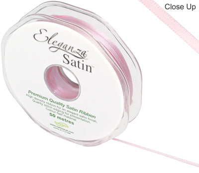 Lt Pink No 21 Double Faced Satin - (3mm x 50m)