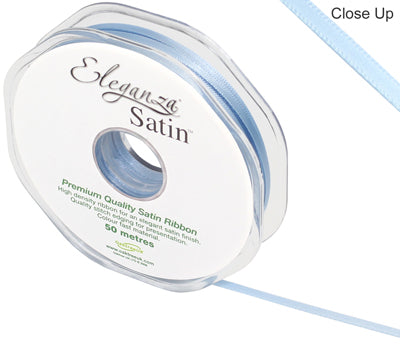 Lt Blue No. 25 Double Faced Satin - (3mm x 50m)