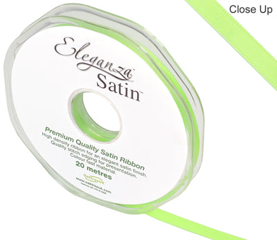 Lime Green No.14 Double Faced Satin - (6mm x 20m)