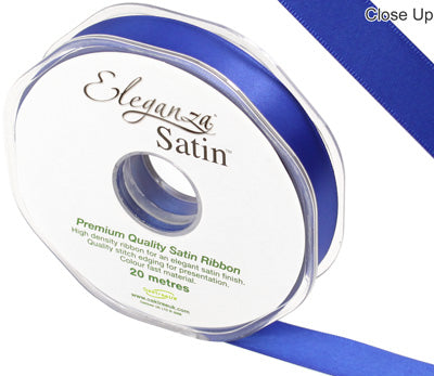 Royal Blue No.18 Double Faced Satin - (15mm x 20m)