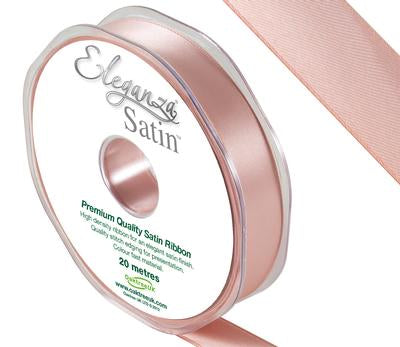 Rose Gold No.87 Double Faced Satin - (15mm x 20m)